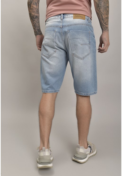 Bermuda Slim de Sarja com Puídos Masculino Dialogo Jeans  Cor:Off-White;Tamanho:46;Gênero:Homem;Idade:Adulto;Tipo:Algodão - GET  FASHION