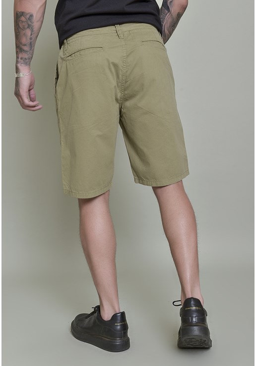 Bermuda Sarja Masculina Slim Color Verde Dialogo Jeans - GET FASHION