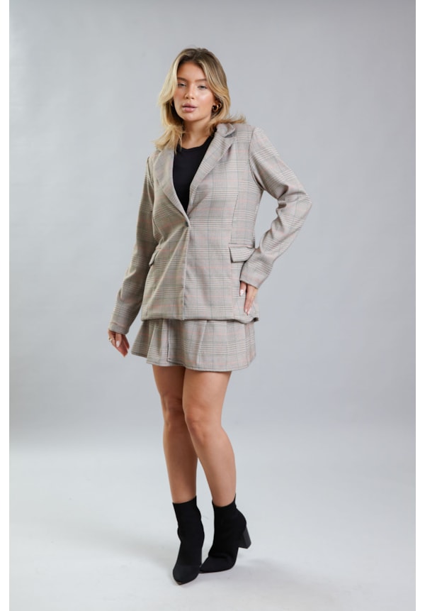 Blazer Amplo Feminino Xadrez com Forro na Cor Caramelo Dialogo Jeans-43e146ce-4f00-4ab2-84cb-a4c4ebd1d590