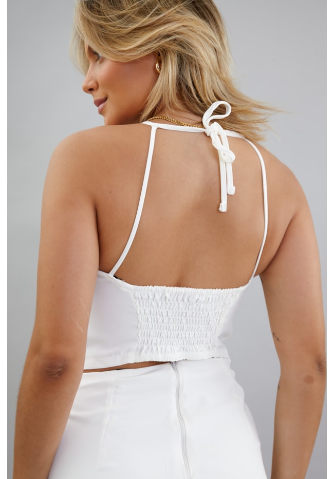 Blusa Cropped Regata Feminina com Alças na Cor Off-White Dialogo Jeans-dcb5ae73-be75-4904-aefc-dd4f99f4e24f