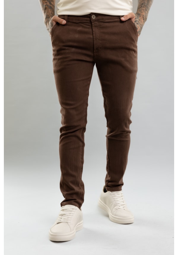 Calça Chino Masculina em Sarja Skinny Dialogo-574acbd6-4567-4872-80f7-b72e7c0ac8bf