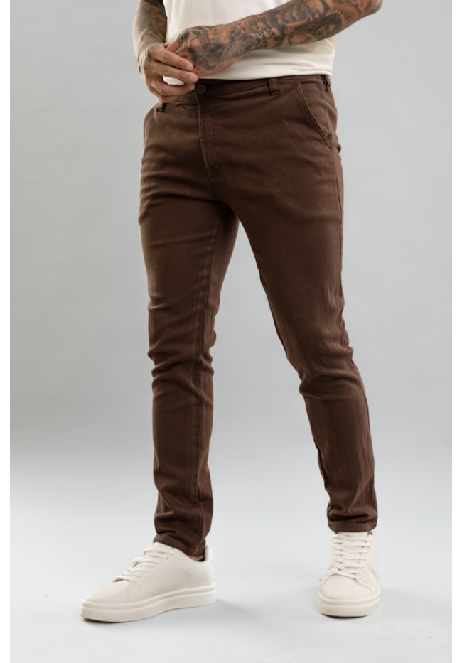 Calça Chino Masculina em Sarja Skinny Dialogo-cda89f79-bab5-425f-89a1-795c2efdba7f