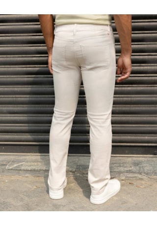 Calça Chino Masculina Slim em Sarja Color Dialogo