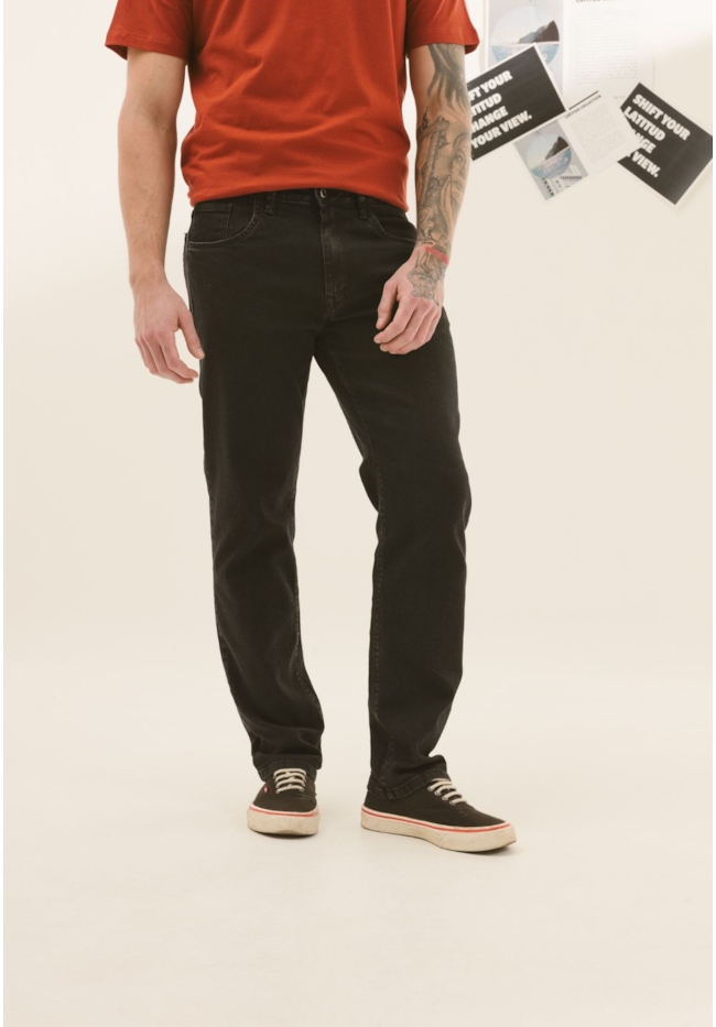 Calça de Sarja Masculina Slim Preta Estonada Dialogo-27e01b9b-59bc-4048-a1b2-532e43cfa64c