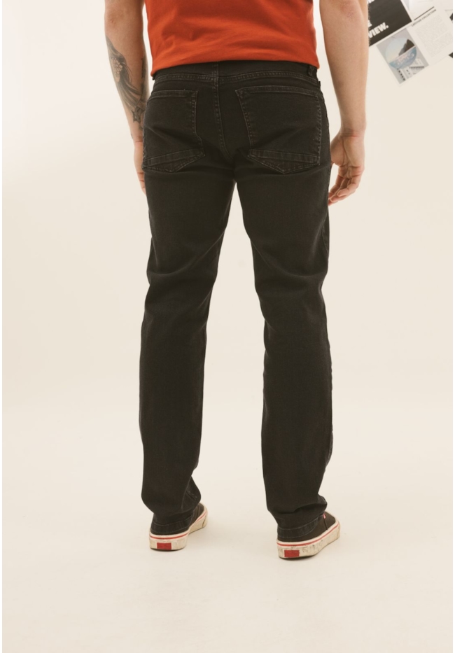 Calça de Sarja Masculina Slim Preta Estonada Dialogo-a43478ba-176d-46db-bbfd-88d3b00094fd