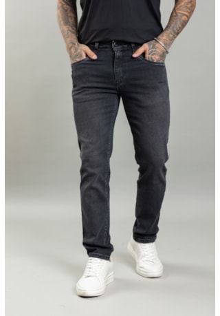 Calça Jeans Black Slim Casual Masculina Com Bolsos Dialogo