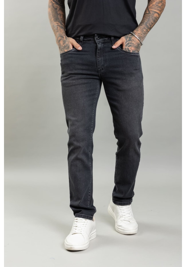 Calça Jeans Black Slim Casual Masculina Com Bolsos Dialogo-064192fe-9e0e-413f-b722-c56af984b301