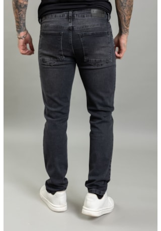 Calça Jeans Black Slim Casual Masculina Com Bolsos Dialogo