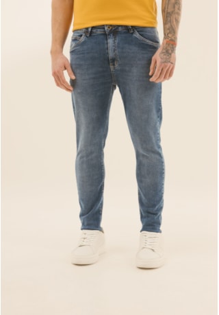 Calça Jeans Delave Masculina Marmorizada Skinny Dialogo