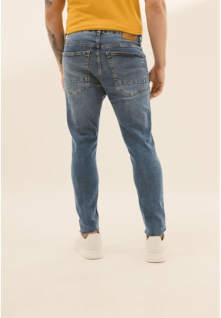 Calça Jeans Delave Masculina Marmorizada Skinny Dialogo