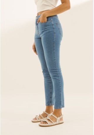 Calça Jeans Feminina Comfort na Cor Azul Claro Dialogo