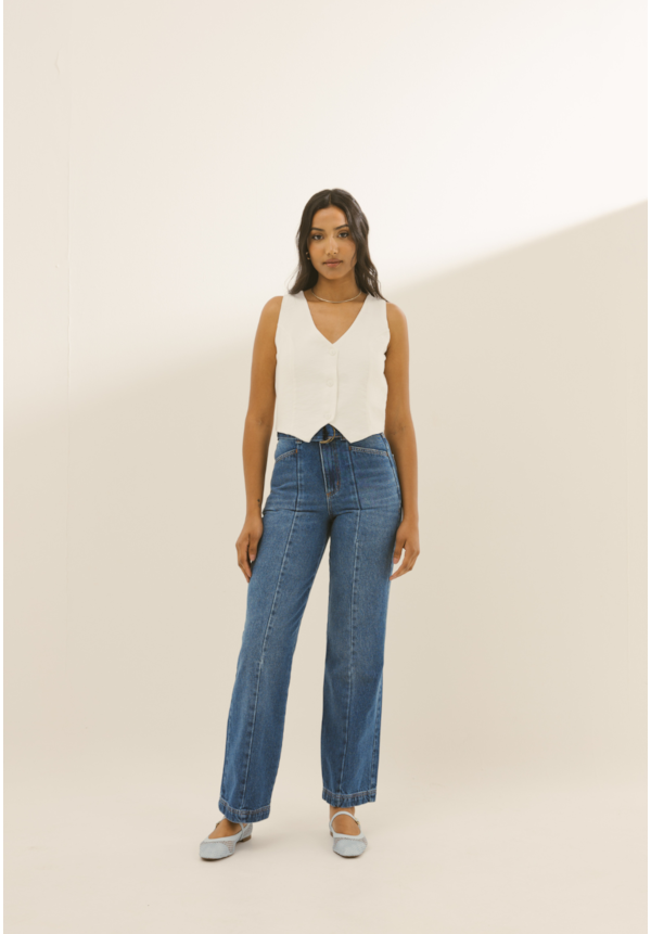 Calça Jeans Feminina Flare com Cinto Incluso Dialogo Jeans-511d941e-d755-4b37-8c61-df0c4c0c6a11