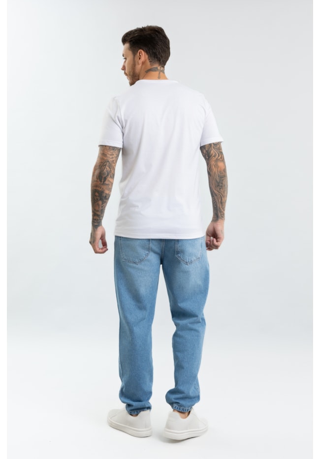 Calça Jeans Masculina Perna Reta com Lavagem Clara-2dac0eea-5746-4e55-bdb6-8c2fc84d8f63