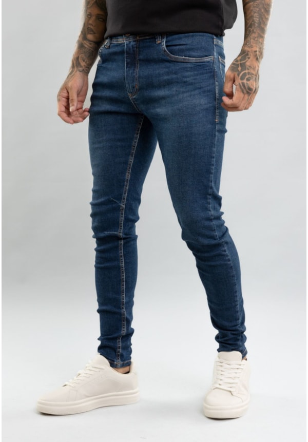 Calça Jeans Masculina Skinny Azul Escuro com Detalhes Dialogo-c45a19db-dc19-4f40-8768-6d83f54ab8f8