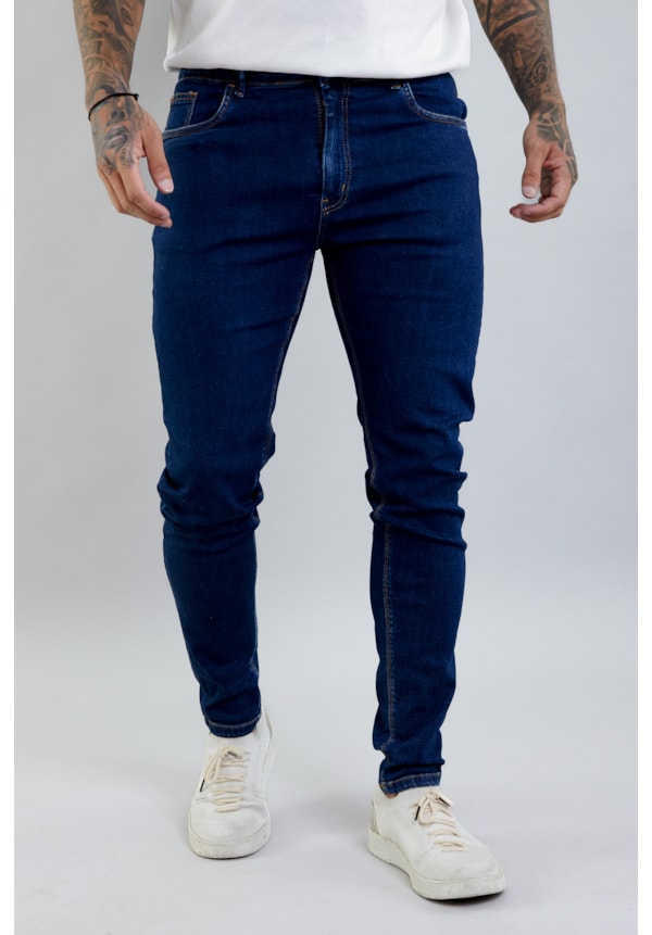 Calça Jeans Masculina Skinny Lavagem Escura com Bordado Dialogo Jeans-8ae2d67f-22cc-4ac1-bc78-f2ea8793ee03