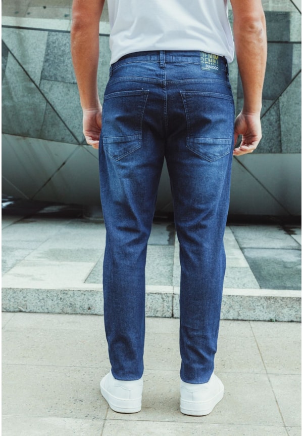 Calça Jeans Masculina Skinny Tradicional Azul Escuro-baaf5091-e56e-41b4-99b0-177c13b1d0d4