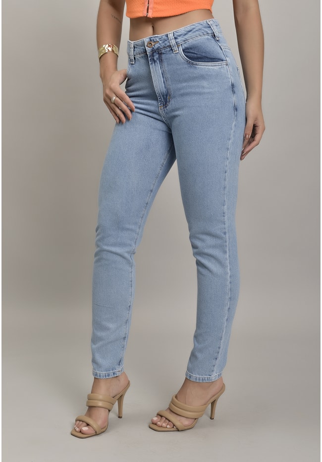 Calça Jeans Mom Feminino com Lavagem Clara Dialogo Jeans-cf54c0f0-fb65-4b64-8124-762352d7e3d1