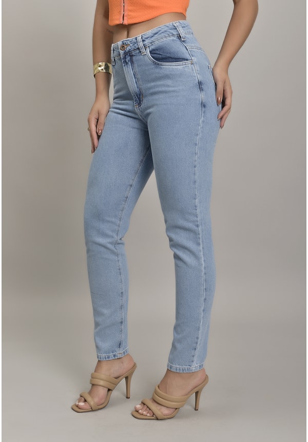 Calça Jeans Mom Feminino com Lavagem Clara Dialogo Jeans-99d3f125-42a5-4995-9751-ef45496983a6