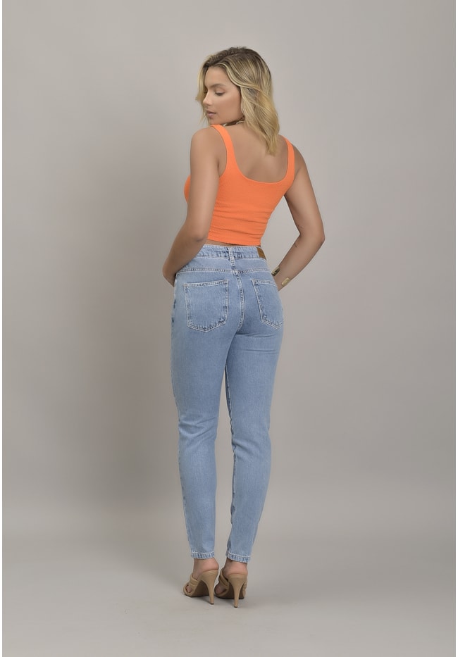 Calça Jeans Mom Feminino com Lavagem Clara Dialogo Jeans-70bcbbda-f529-4aec-bc0a-1fc00ca3a73a