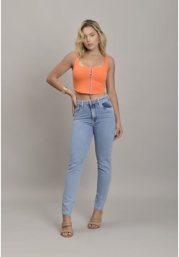 Calça Jeans Mom Feminino com Lavagem Clara Dialogo Jeans-28e93e4c-d4b3-464a-8ee1-a27efa547f00