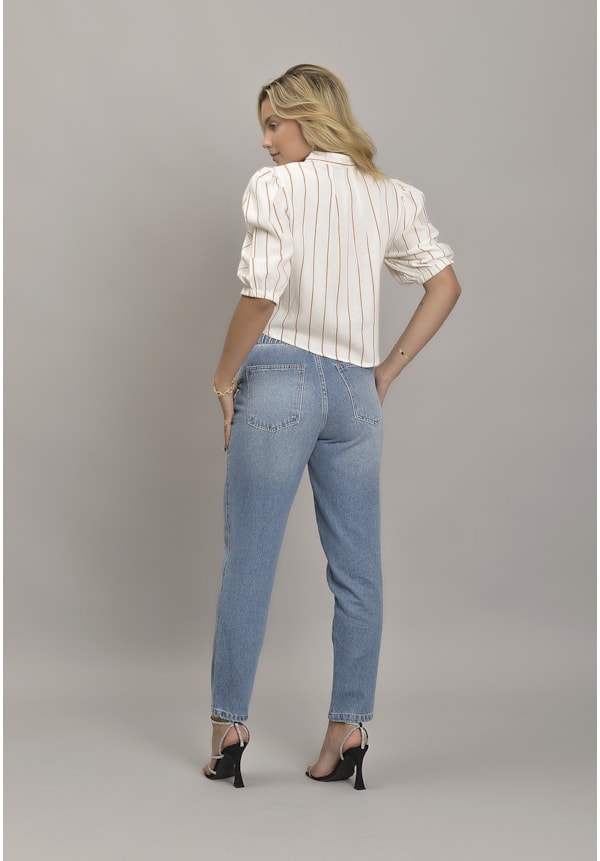 Calça Jeans Mom Feminino com Recorte e Elástico Dialogo Jeans-5f7ff1de-9565-48d7-8998-21e425a38cef