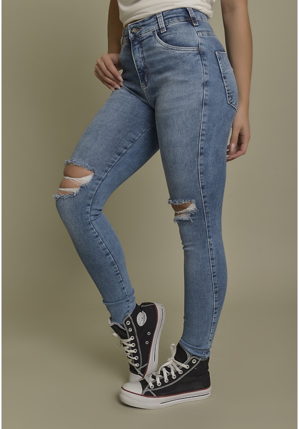 Calça Jeans Skinny com rasgos Feminino Dialogo Jeans-ae303f0e-0566-44ac-88da-7f601ca5a2e9