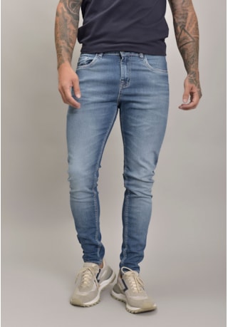 Calça Jeans Skinny Marmorizada Masculina Dialogo Jeans