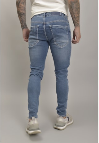 Calça Jeans Skinny Masculina com Lavagem Estonada Dialogo jeans