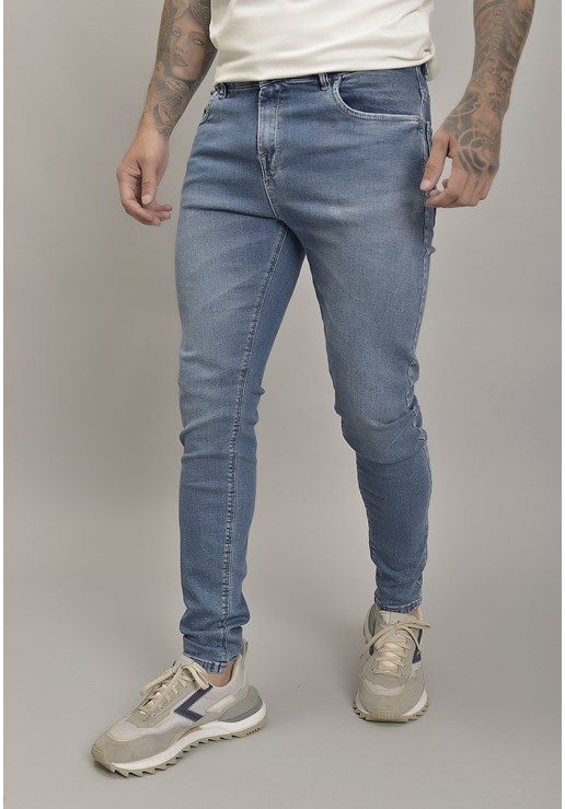 Calça Jeans Skinny Masculina com Lavagem Estonada Dialogo jeans