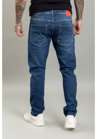 Calça Jeans Slim Arqueada Masculina Fecho Em Zíper Dialogo