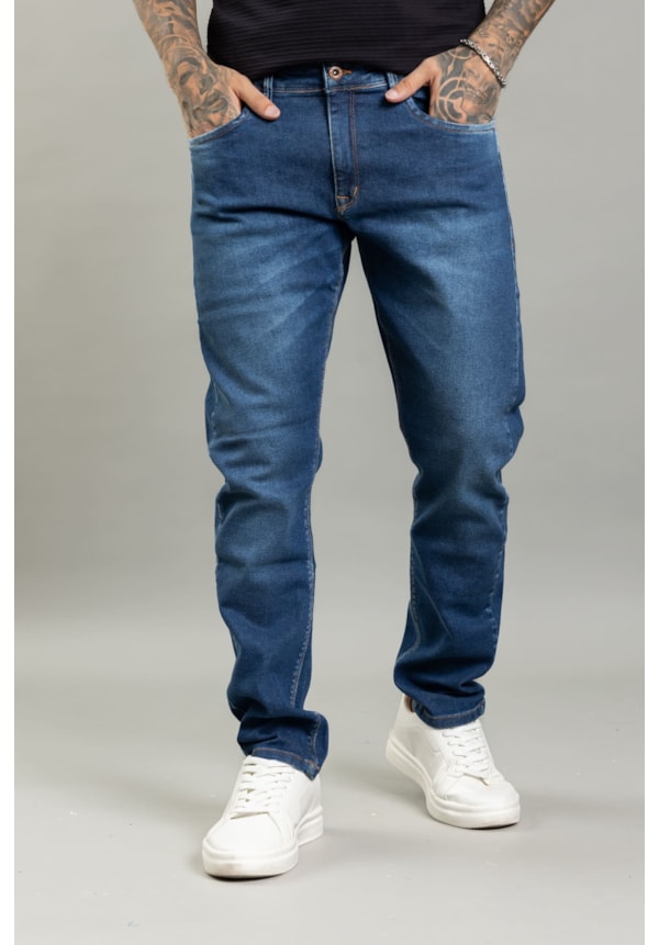 Calça Jeans Slim Arqueada Masculina Fecho Em Zíper Dialogo-fca13859-8bd2-471d-8e48-72f7d71b2997