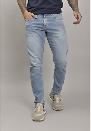 Calça Jeans Slim Arqueada Masculina Lavagem Clara Dialogo jeans