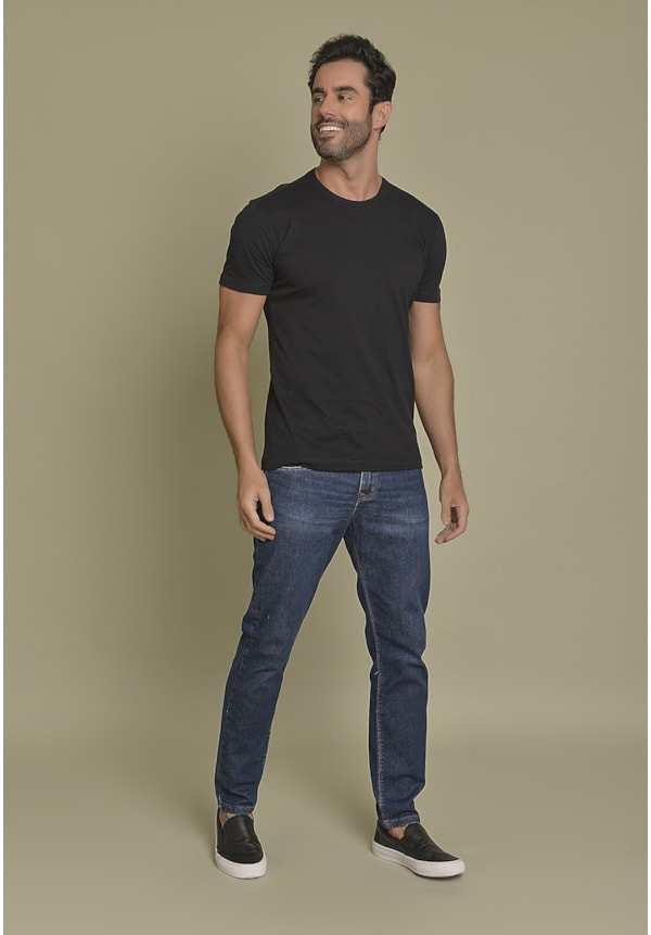 Calça Jeans Slim Fit com Lavagem Escura Dialogo jeans Masculino-f9fe26da-be58-4bab-82b8-de09ca881b21