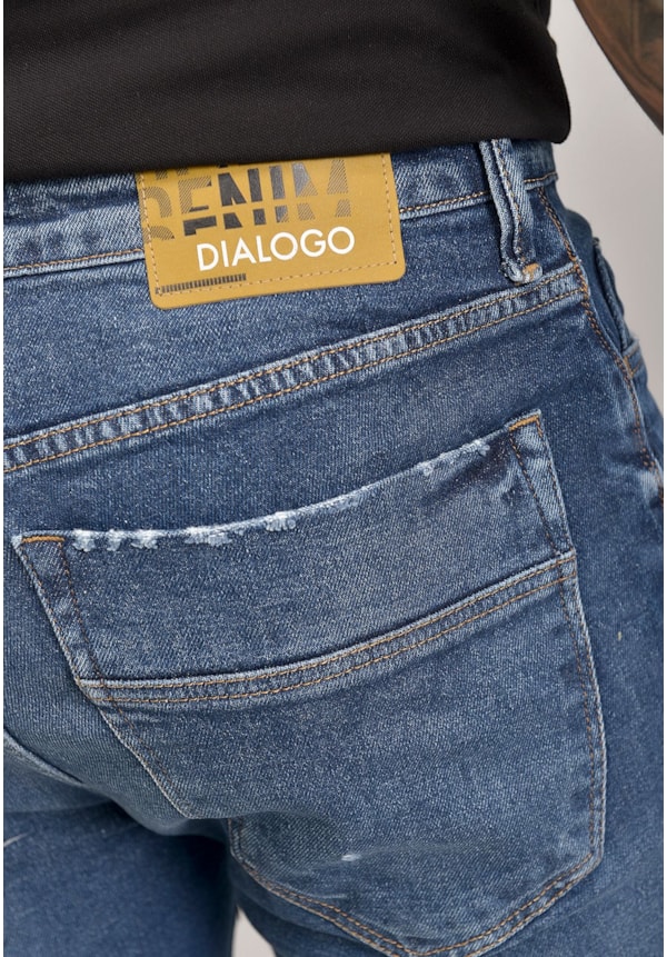 Calça Jeans Slim Masculina Marmorizada-244295b3-192c-4c34-8b50-45066766b685