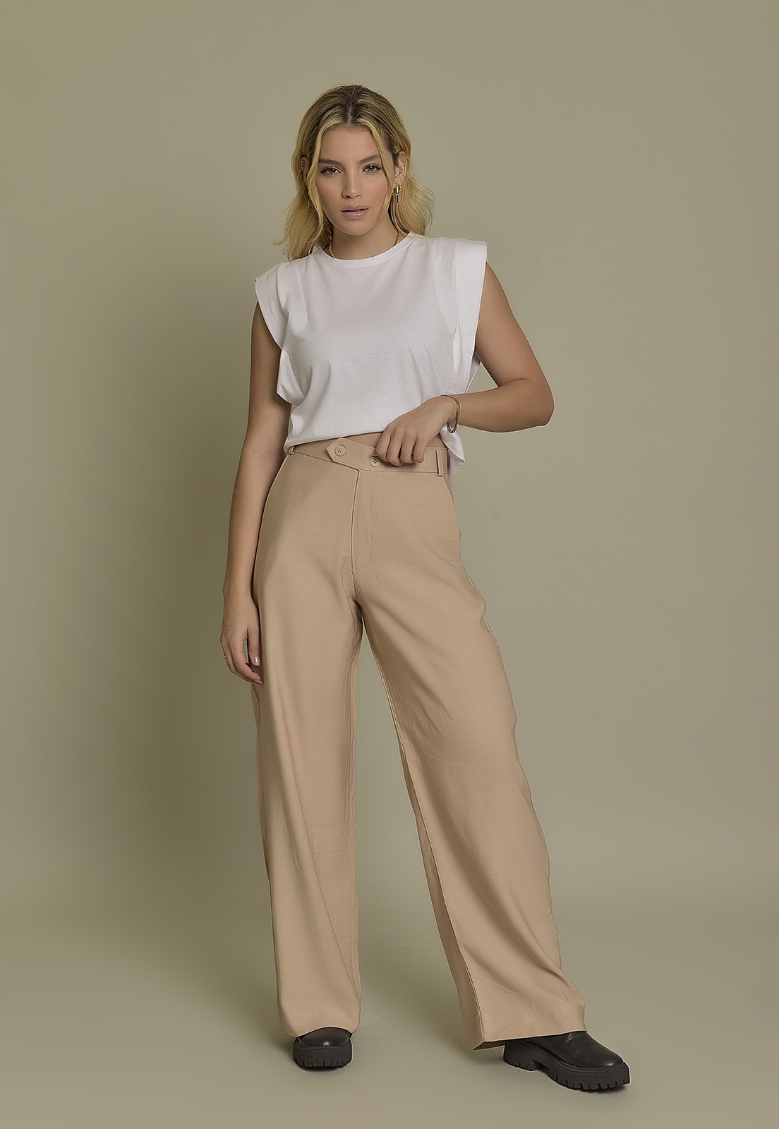 Pantalona de linho store feminina