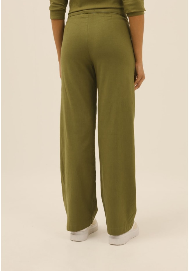 Calça Pantalona Feminina em Linho Cintura Alta Dialogo-ebab7c21-9d4a-4f4a-831d-58bfdbd392c5