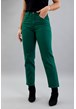 Calça Perna Reta em Sarja Color Feminina na Cor Verde Dialogo Jeans