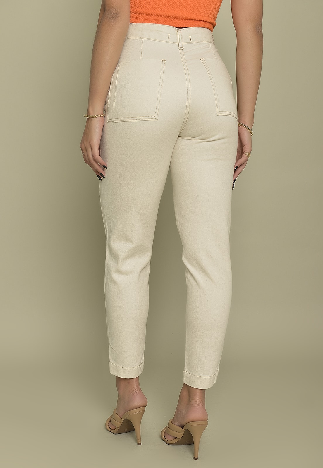 Calça feminina off sales white