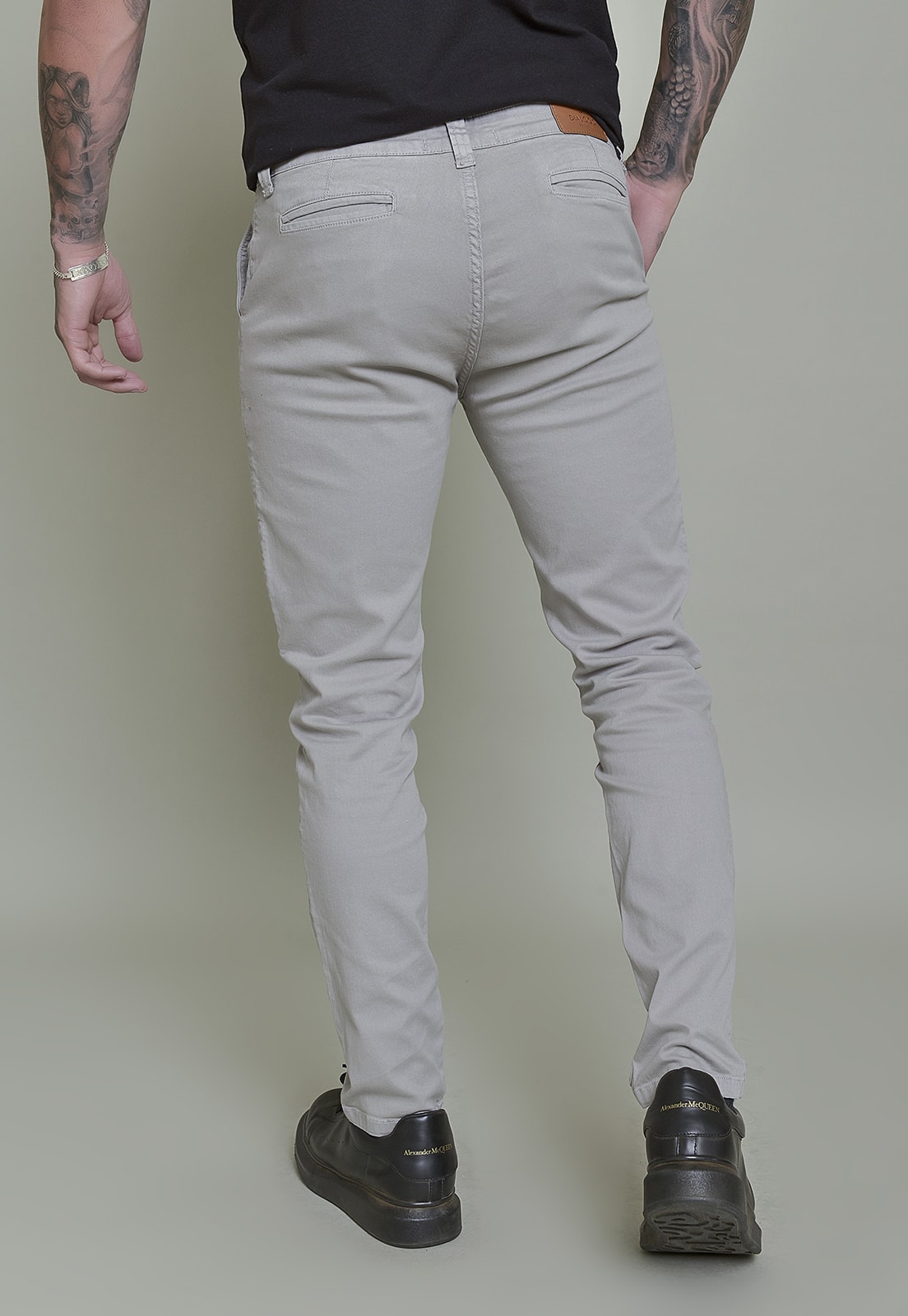 Calça slim masculina sales cinza