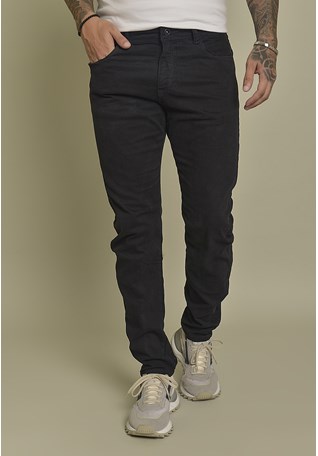 Calça Sarja Slim Fit Dialogo Jeans Color Casual Preto Masculino