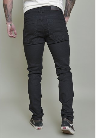 Calça Skinny Masculina Black Basica Com Bolsos Dialogo Jeans