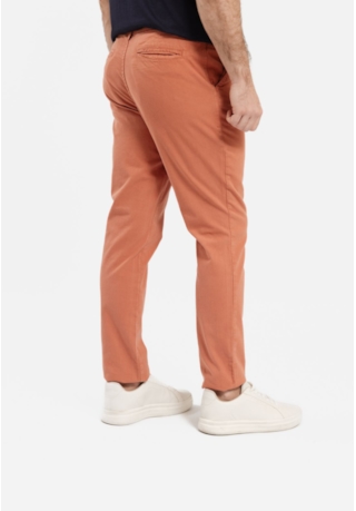 Calça Sport Fino Masculina Color Com Linho na Cor Terra Dialogo