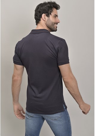 Camisa Gola Polo Texturizada Masculino na cor Preto  Dialogo Jeans