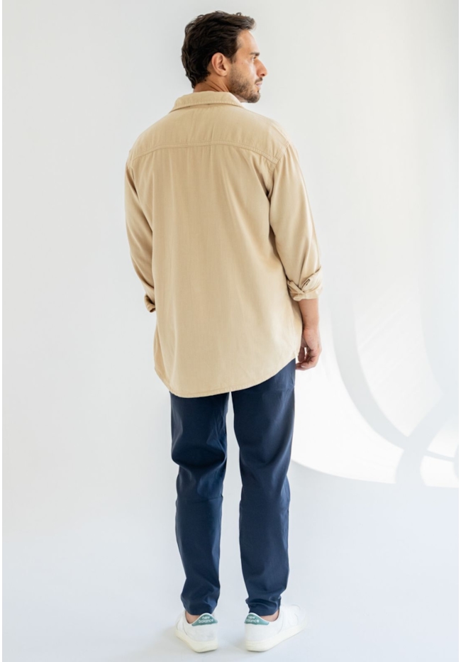 Camisa Manga Longa Masculina Social Bege em Viscose Dialogo-6eb0c0fc-49ad-489d-9a3b-0e769d92f239