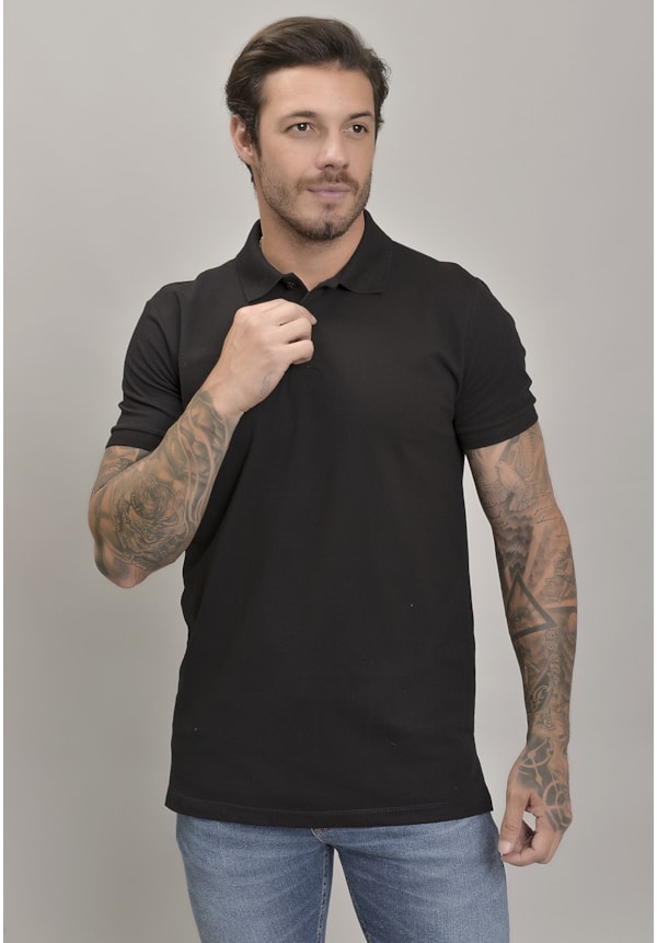 Camisa Piquet Gola Polo Masculino na Cor Preto Dialogo Jeans-a5f88452-243b-4f89-99a0-d4f9f6fd7263