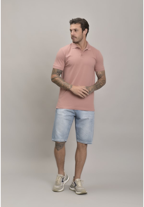 Camisa Piquet Gola Polo Masculino na Cor Rose Dialogo Jeans-a6499fd6-dd63-439e-b5b1-63eb13dad503