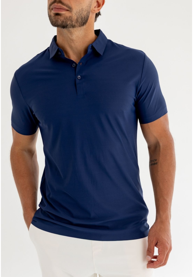Camisa Polo Tecnológica Masculina Lisa em Poliamida Azul Dialogo-7729a252-a935-41ce-9db6-474e9b107ec0