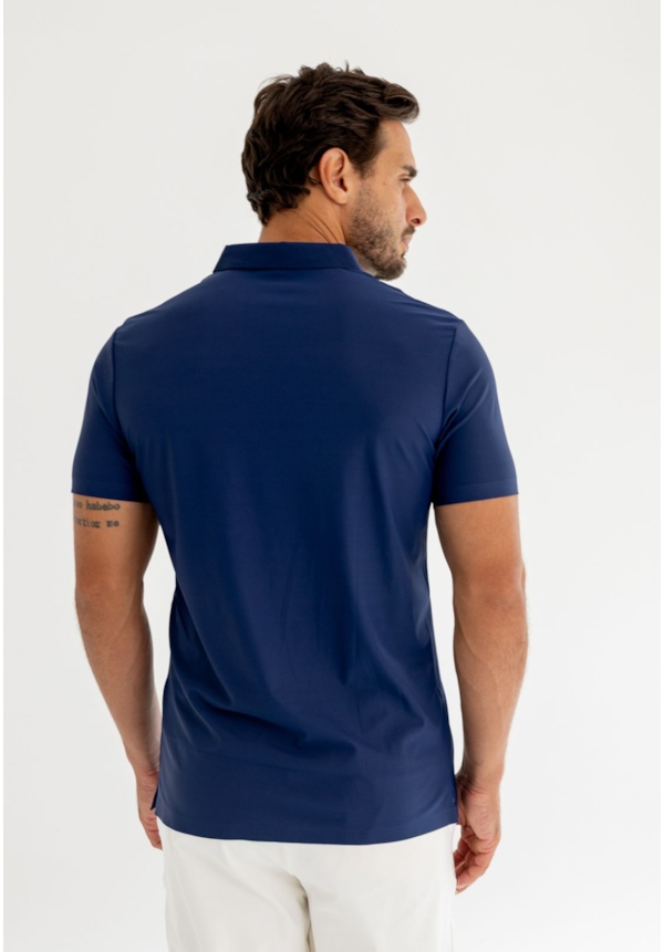 Camisa Polo Tecnológica Masculina Lisa em Poliamida Azul Dialogo-6d8c9301-893c-4903-a82a-8ed99eb763f8