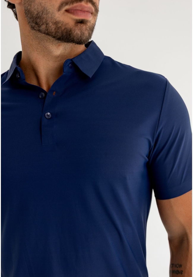 Camisa Polo Tecnológica Masculina Lisa em Poliamida Azul Dialogo-2c6e5da6-fc67-48df-bc54-b1468d1ff1b9