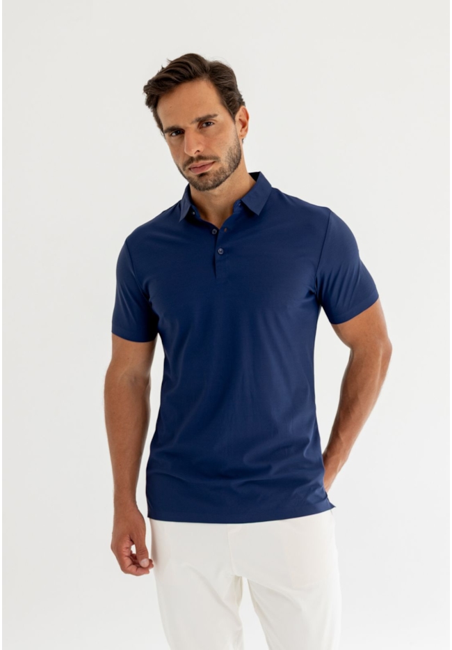 Camisa Polo Tecnológica Masculina Lisa em Poliamida Azul Dialogo-ef8d27c8-01ba-41fd-a16e-04974532c31e